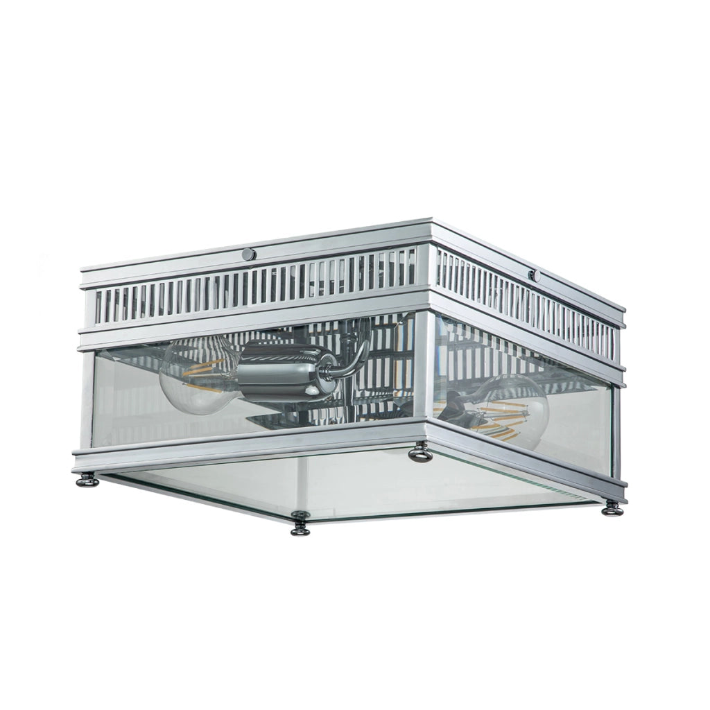 Plafoniera esterna Holborn Elstead cromata E27 IP44