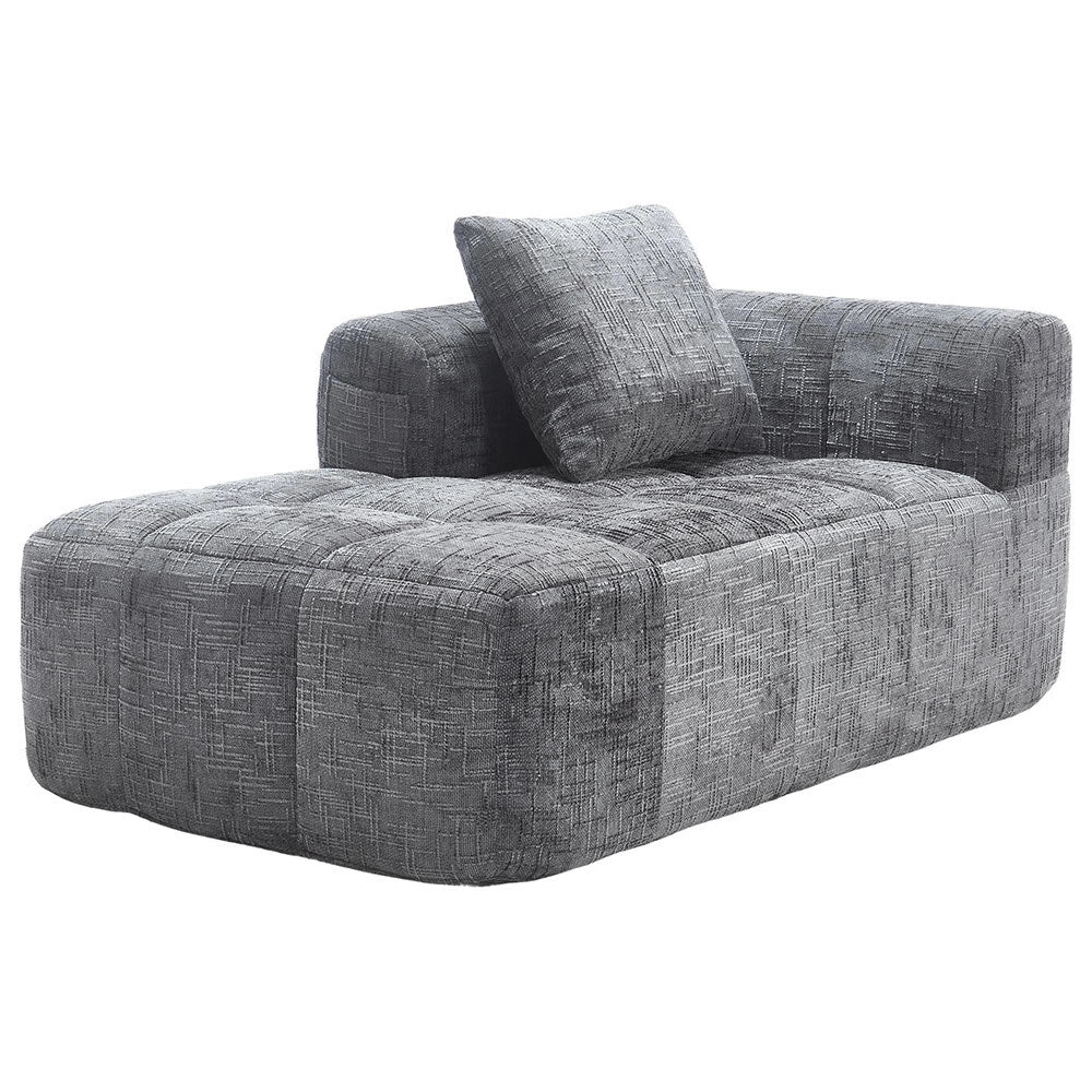 Chaise longue - Xylo - pronto uso con tasche laterali grigio
