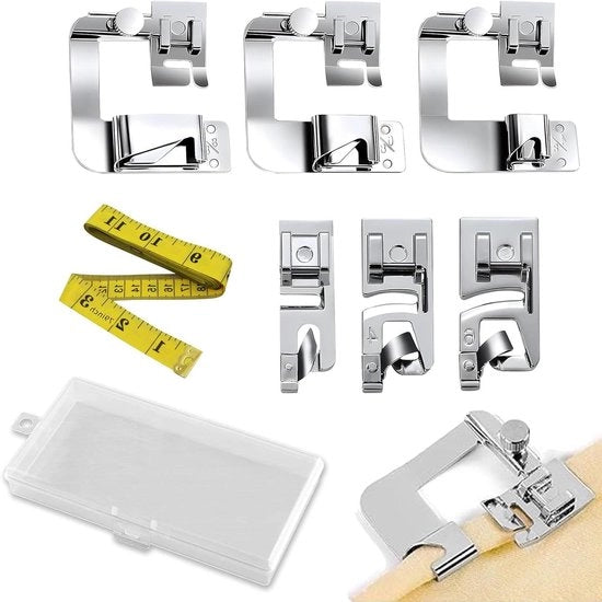 Set di punti da cucito 6 pezzi - Set di punti da cucito ideale per borse e accessori con righello e misuratore perfetto per macchine da cucire per tessuti di 3/4/6 mm