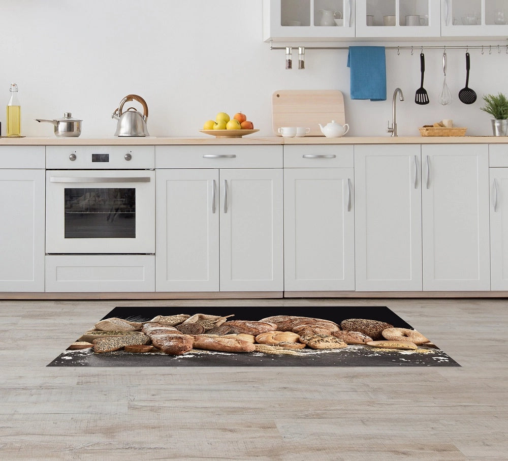 Tappeto Cucina Antiscivolo Made in Italy Passatoia Antimacchia Multiuso Corridoio Soggiorno Lavabile in Lavatrice - 50x100 - Pane