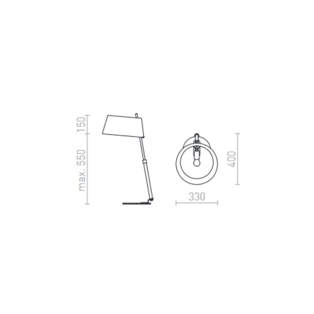 Lampada RITZY da tavolo nero cromo 230V E27 42W