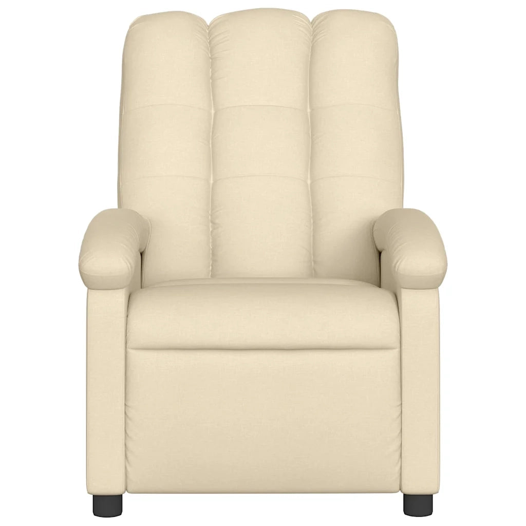 Poltrona reclinabile in tessuto color crema 3205383