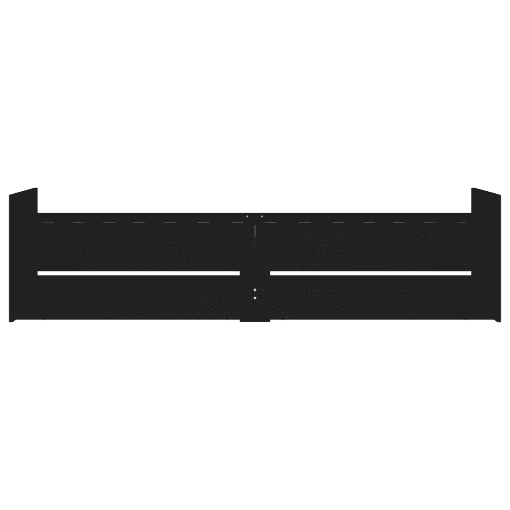 Giroletto con Cassetti Nero 90x190 cm