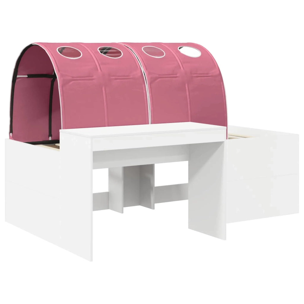 Letto con Tunnel 3 pz Bianco e Rosa Legno ingegnerizzato 3423668