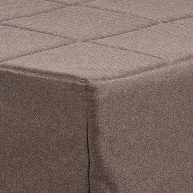 Pouf letto singolo pieghevole Vega tessuto colore marrone