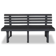 Panchina da Giardino 145,5 cm in Plastica Antracite 43585