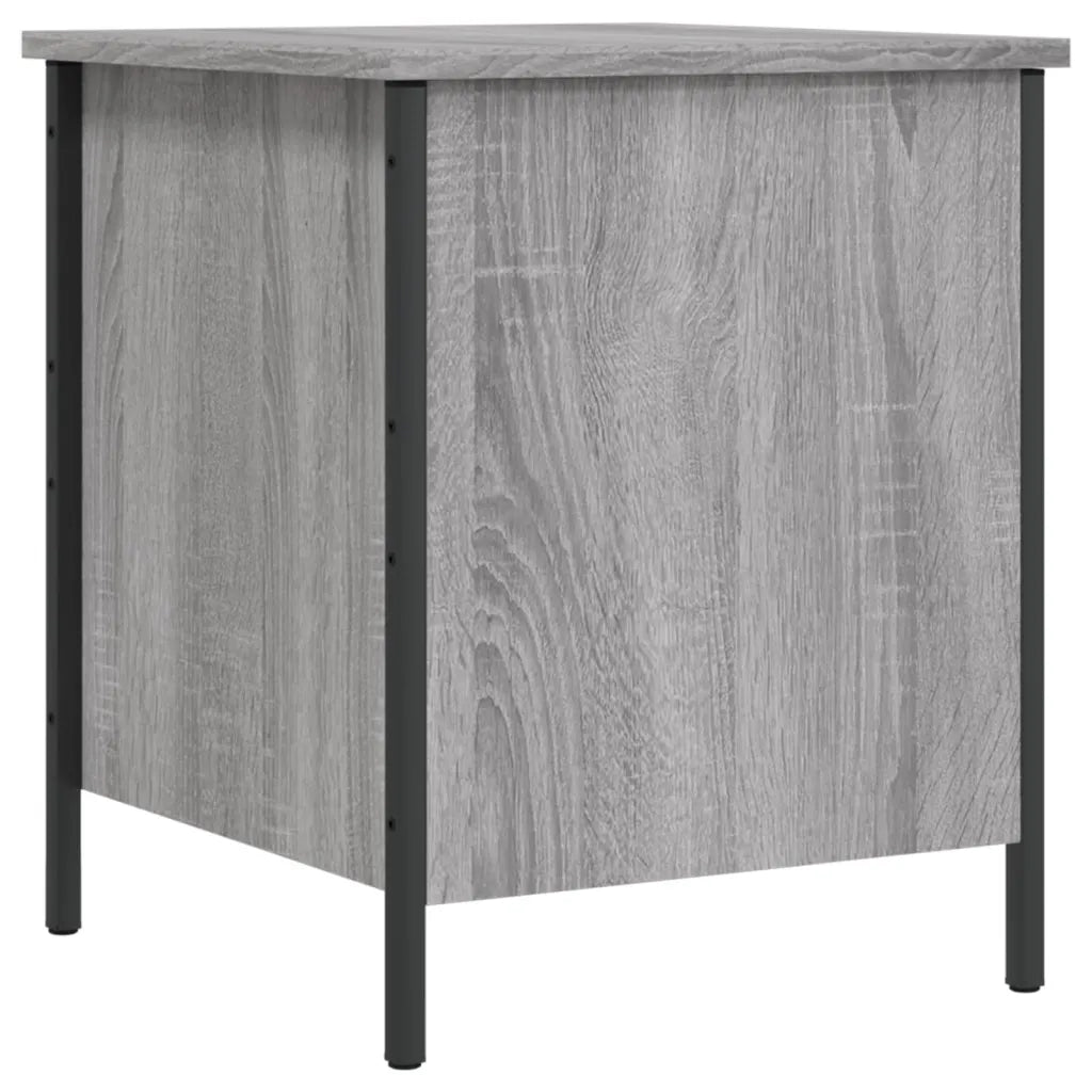Panca Portaoggetti-Sgabello-Panca con Contenitore Grigio Sonoma 40x42,5x50cm Legno Multistrato