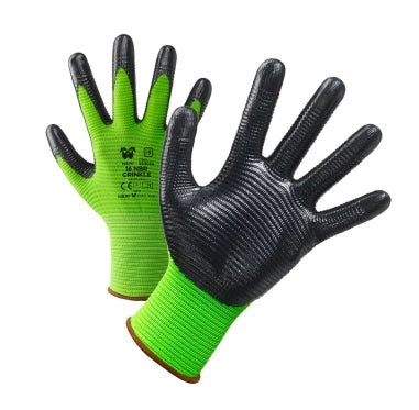 GUANTO PROFESSIONALE 'NBR CRINKLE' NERI Tg. 10 - 12 paia- NERI