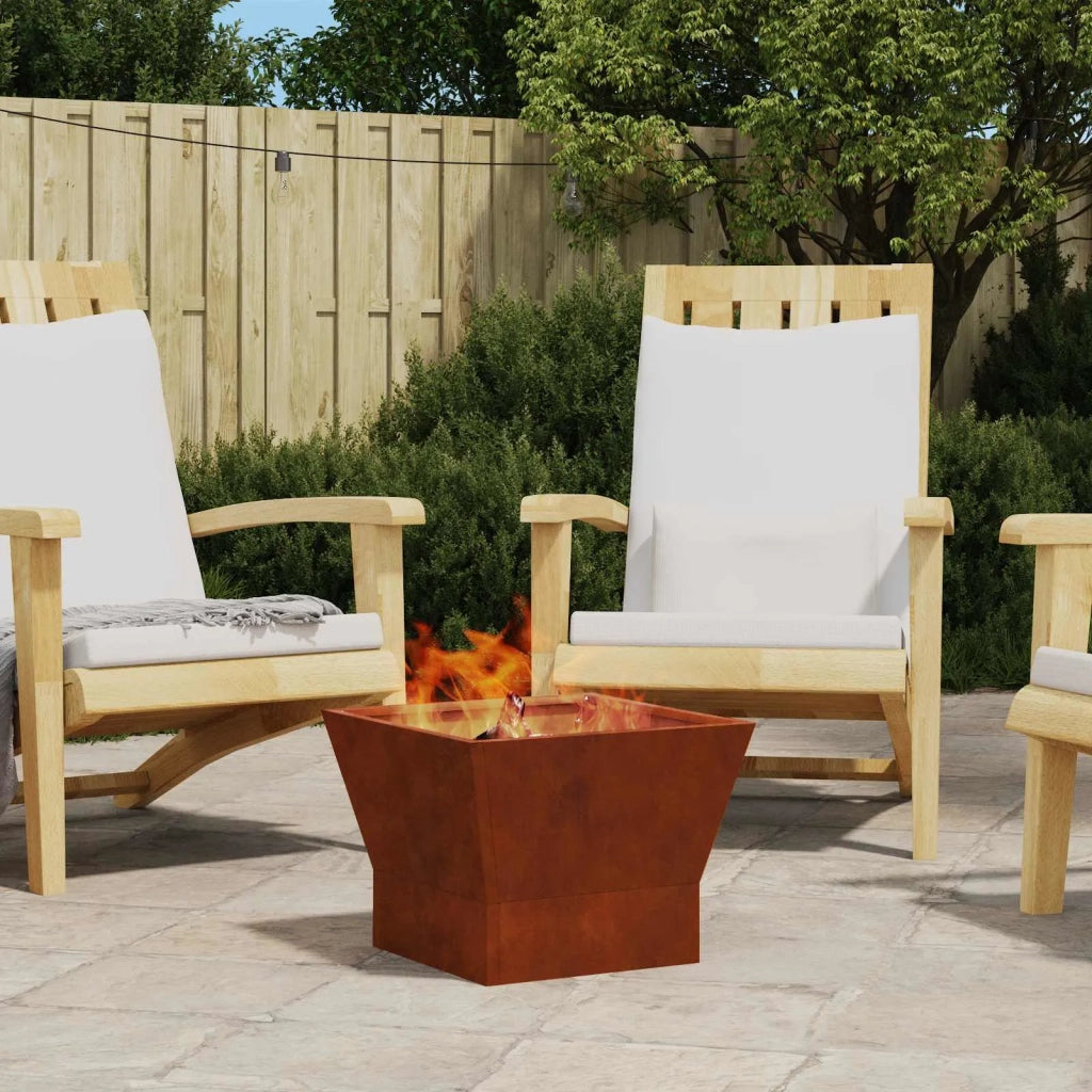 Braciere Ruggine 40 x 40 x 35 cm Acciaio Corten 858909