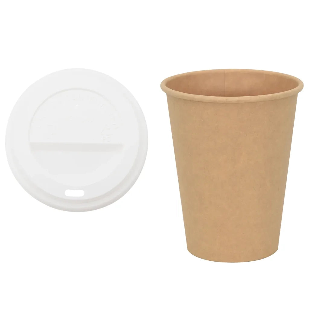 Tazze da CaffÃ¨ in Carta con Coperchi 1000 pz 12oz 300 ml