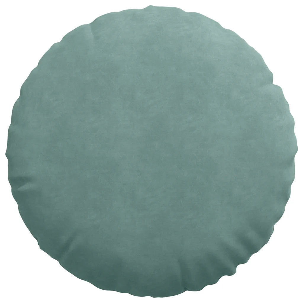 Cuscini per Seduta 2 pcs Verde Mare Ø 40 x 13 cm Velluto 42014258