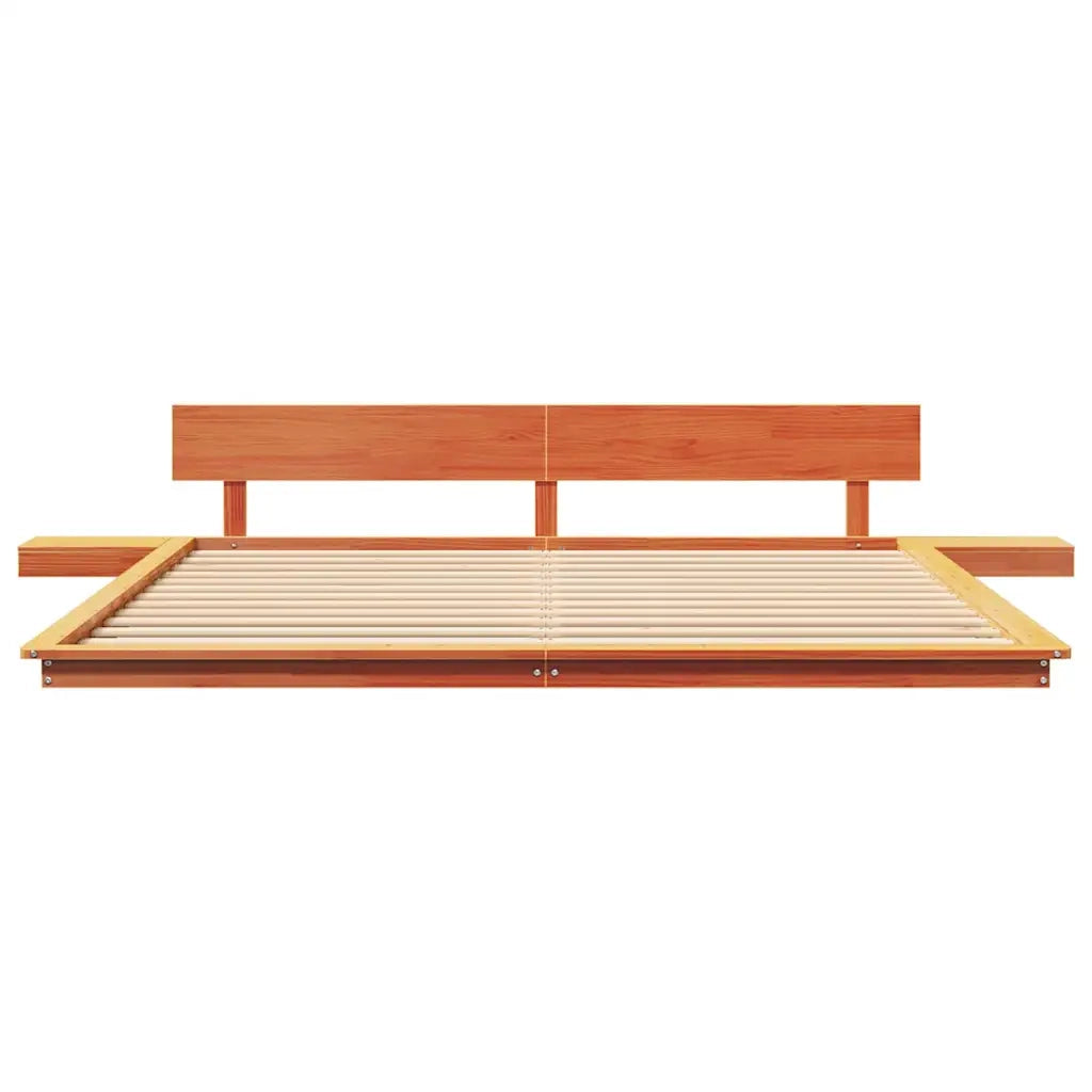 Struttura del letto-Giroletto Marrone 200 x 200 cm legno 174532