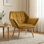 Poltrona ¨C Minimal ¨C Tessuto Velluto Giallo