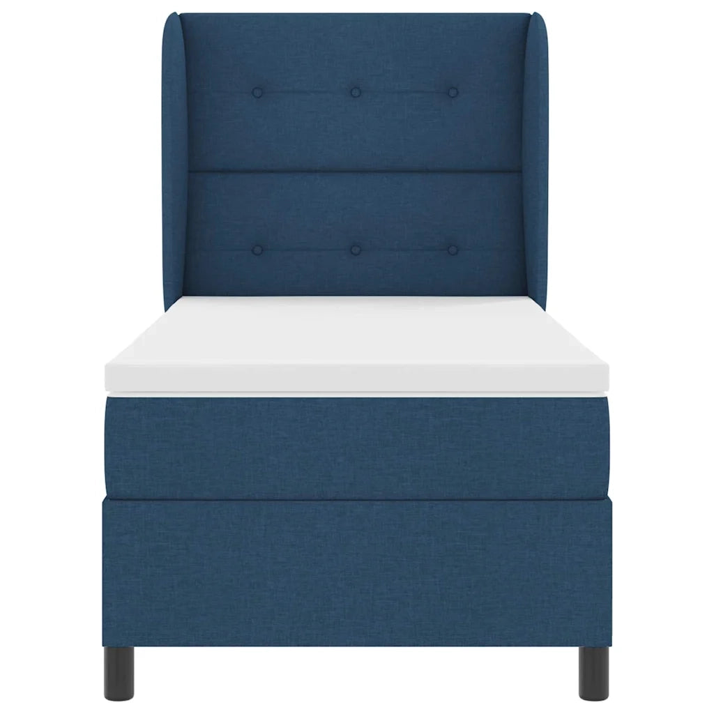 Letto a molle con materasso Blu 100 x 200 cm Tessuto 3340556