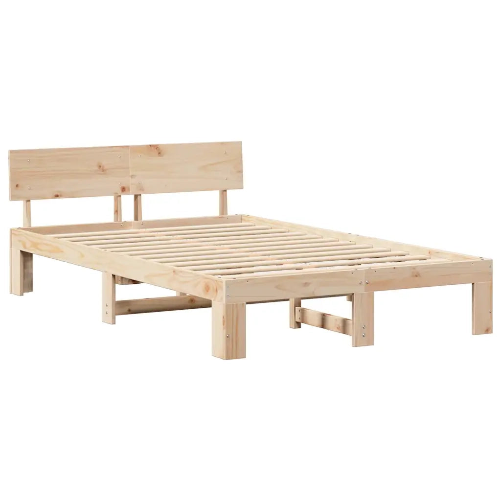Letto matrimoniale | Letto per adulti | Struttura del letto Naturale 140 x 190 cm Pino massello