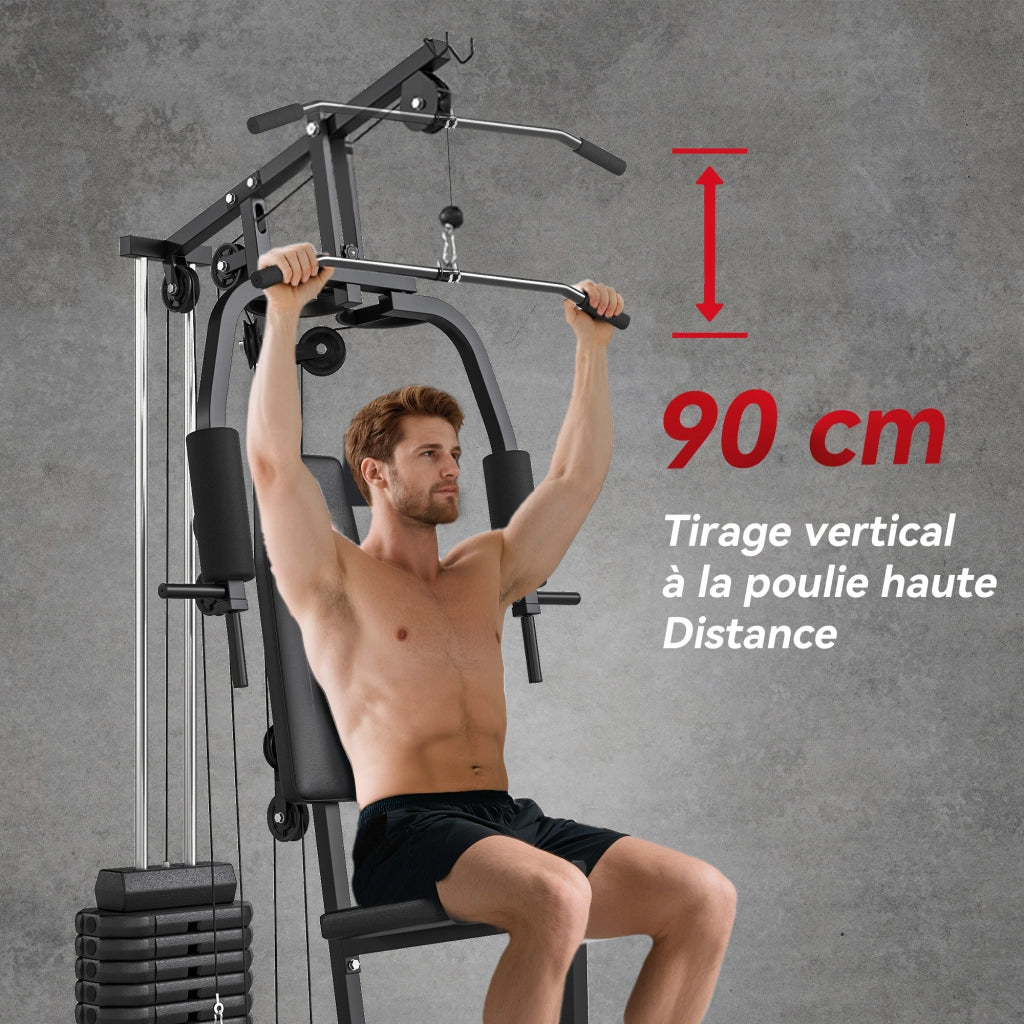 Attrezzo Fitness Multifunzione con 9 Pesi 5 kg ¨C Minimal ¨C 200x135x103 cm