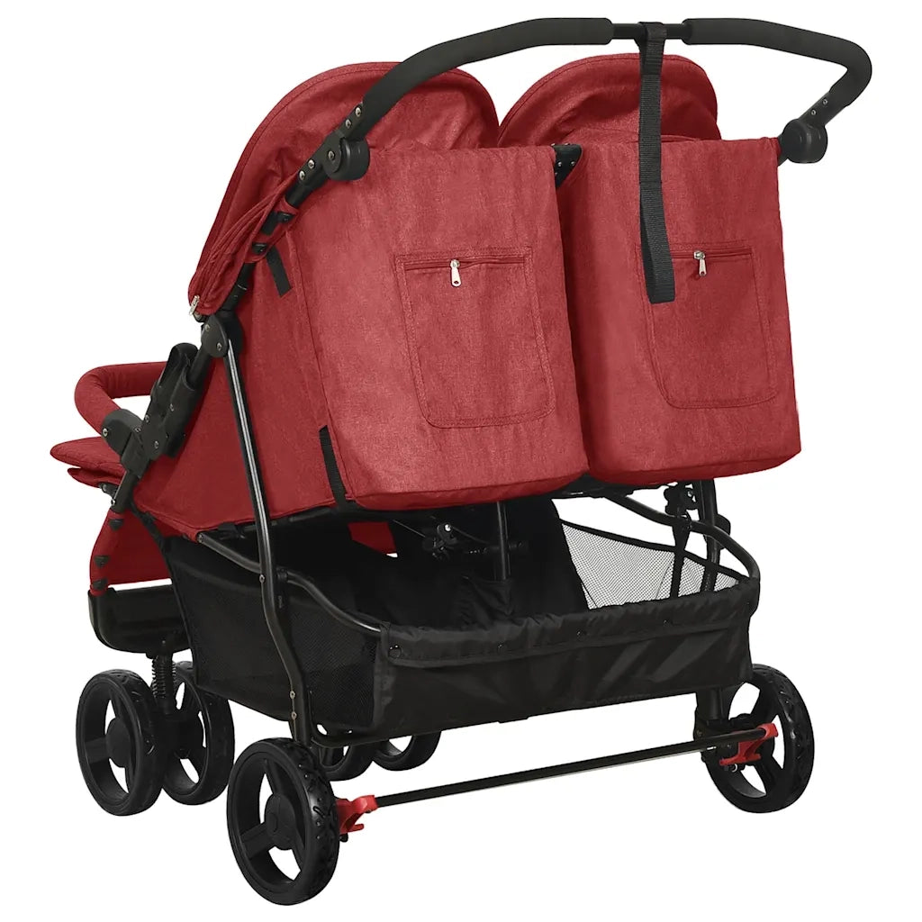 Passeggino Gemellare Rosso in Acciaio CFW6253229