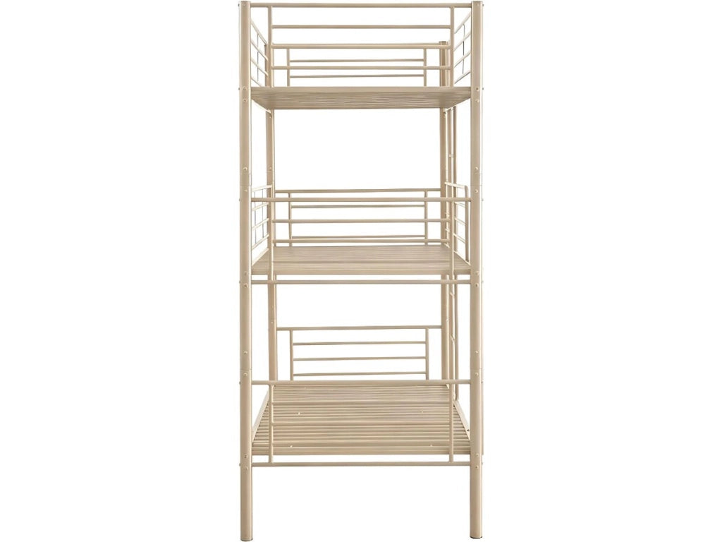 Letto a castello in metallo a tre posti "HAVIN" - 90 x 190 cm - Taupe