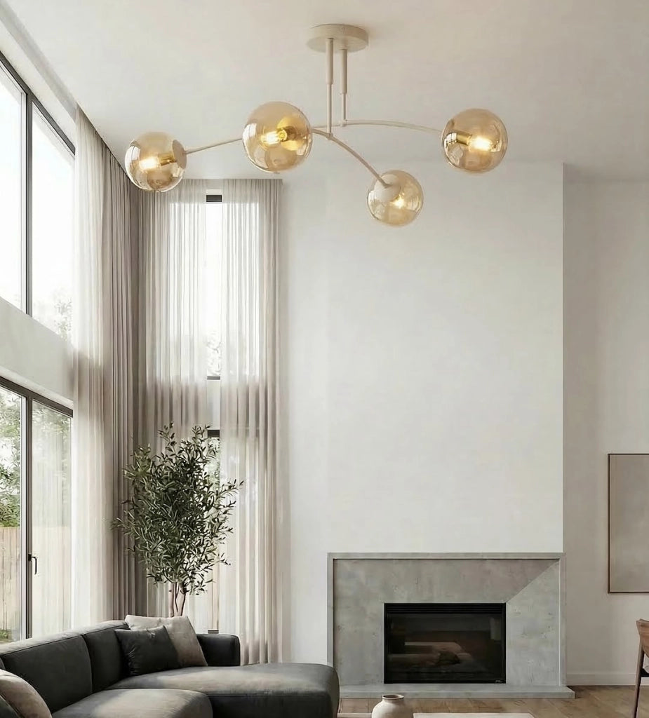 Lampada da soffitto PREGOS 4xE14 sfere beige Emibig