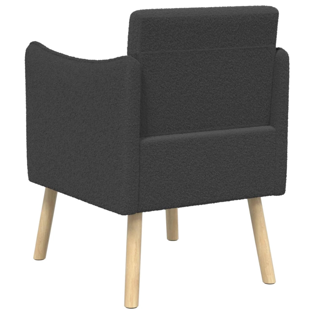 Sedia d'accento Grigio Scuro Bouclé 42044826