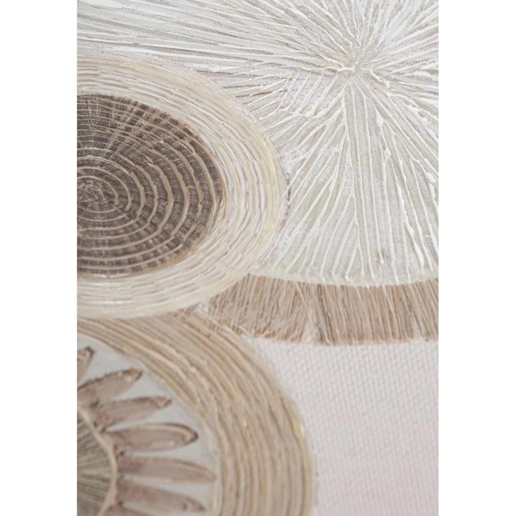 Stampa su Tela Cerchi 29, Marrone, Legno, 50x3,2x100 cm