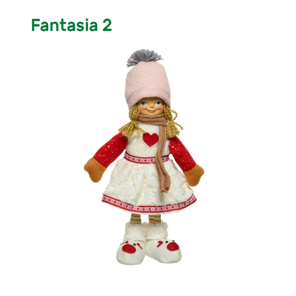 Bambola natalizia in stoffa Kaemingk 25 cm