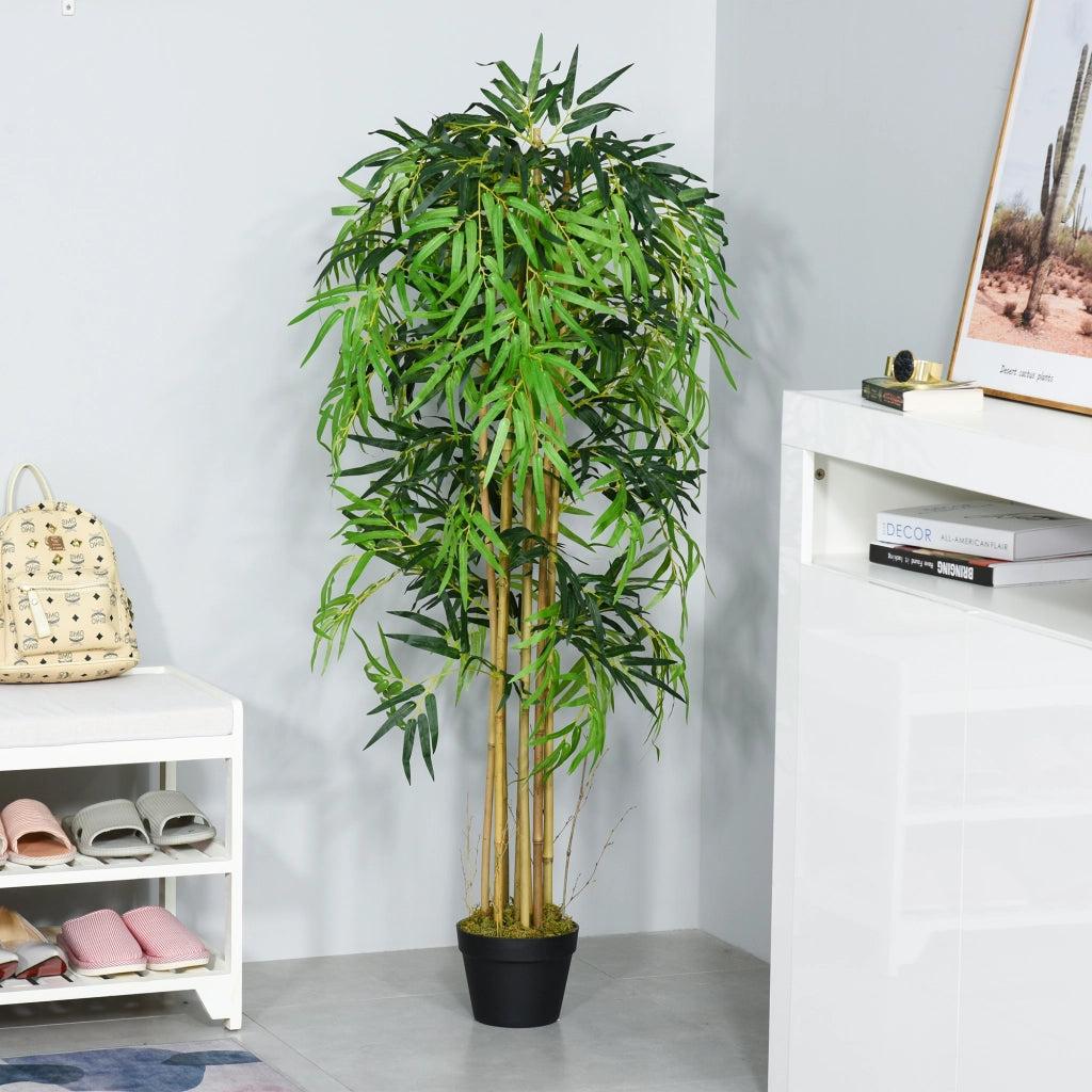 Pianta Artificiale Bamb¨´ con Vaso per Interno ¨C Minimal ¨C ¦µ18x150cm