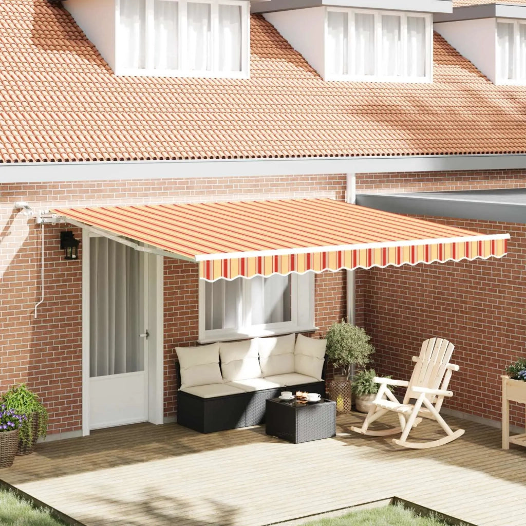 Tenda Retrattile Giallo e Arancione 400 × 350 cm 3330746