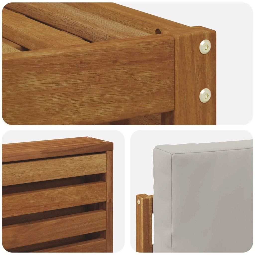 Set divano sezionale con cuscino 7 pcs Grigio Naturale e Chiaro 3375176