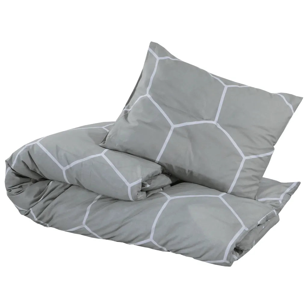 Set Copripiumino Grigio 140x200 cm in Cotone 136447