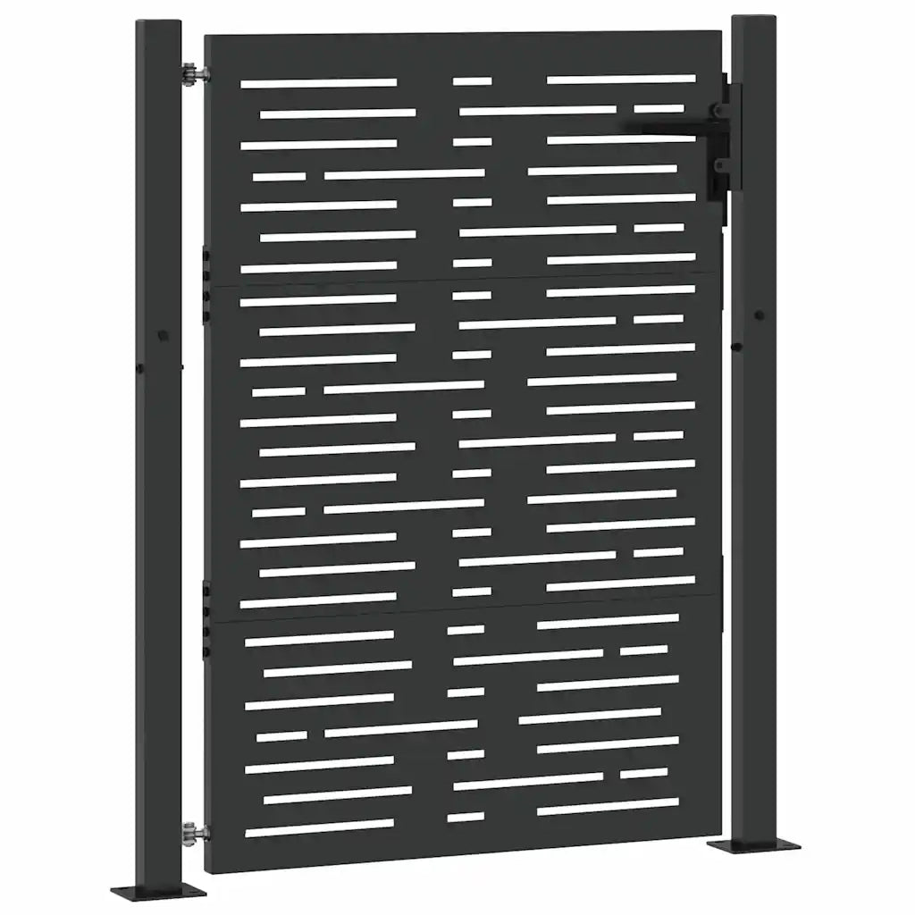 Cancello da giardino con blocco Nero 110 x 155 cm 42015901