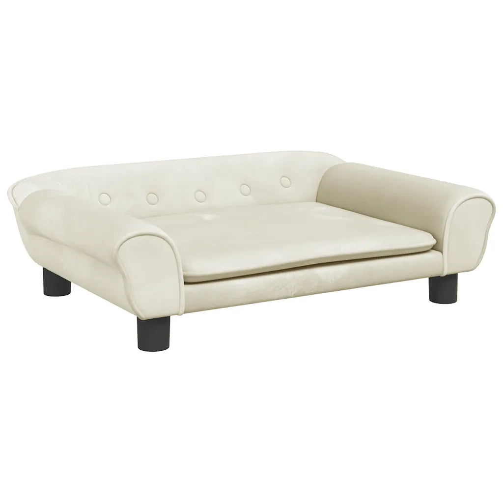 Divano per Bambini-Sofa-Divanetto Crema 70x45x26 cm in Velluto