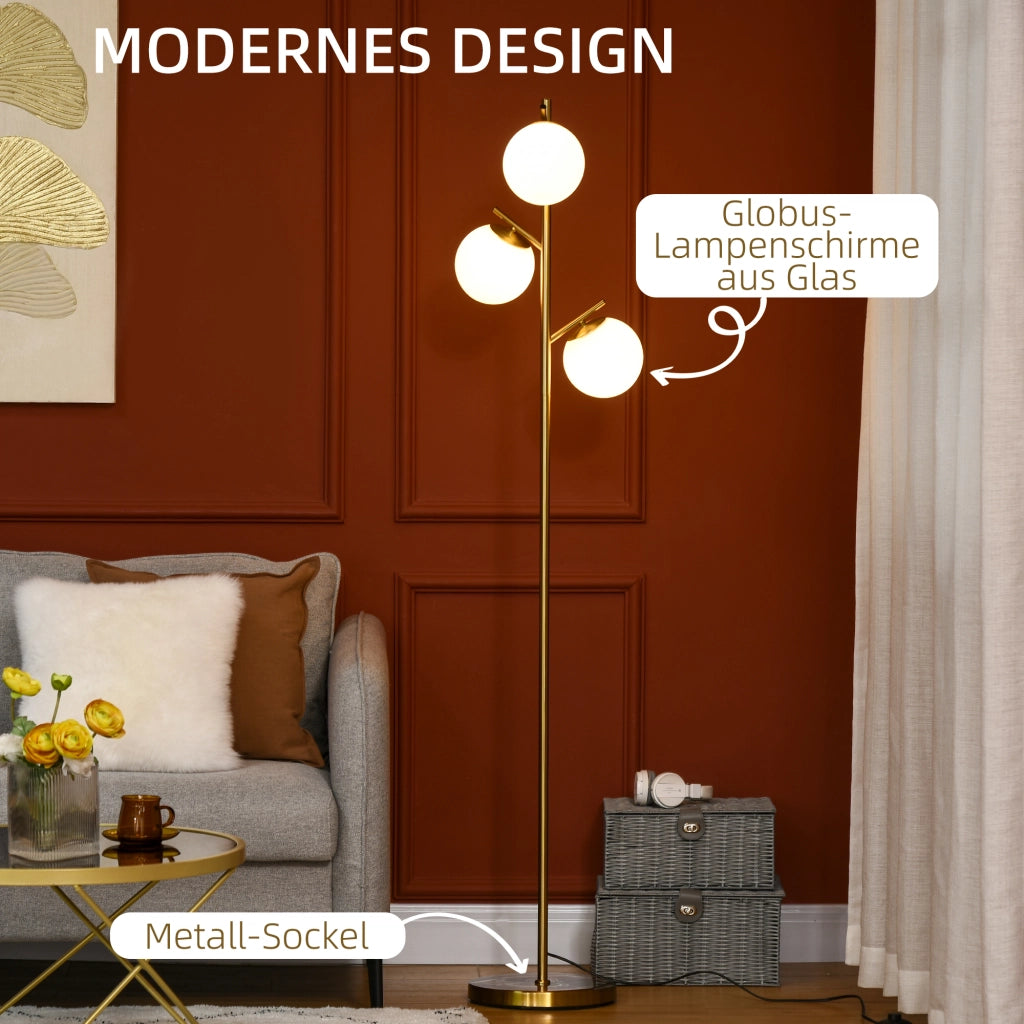 Lampada da terra ¨C Minimal ¨C vetro dorato