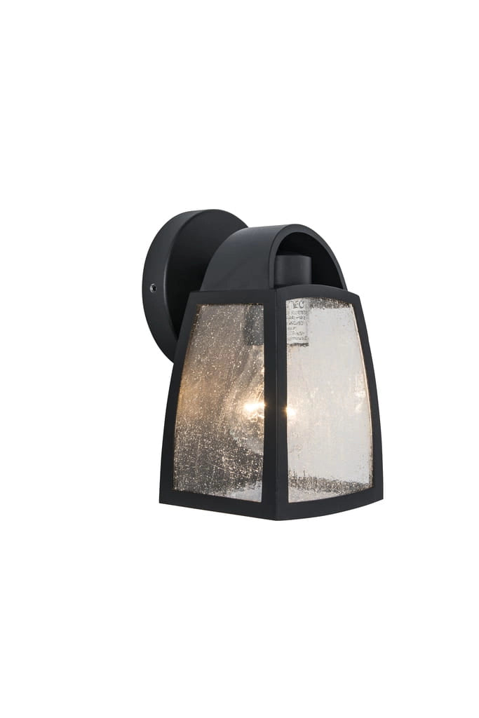 Applique esterna Lutec Kelsey nera E27 IP44 40W 20cm