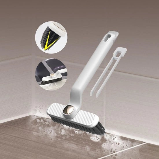 Sbattitore da Panno 360° 3-in-1 con Spazzola Dura con Morsetto Cucchiaio Manico da Cucina e Bagno