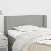 Testiera ad Orecchio-Testata con Orecchie Grigio Chiaro 103x16x78/88 cm in Tessuto 664971