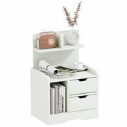 Comodino con 2 Cassetti ¨C Xylo ¨C Legno Bianco con Ripiano