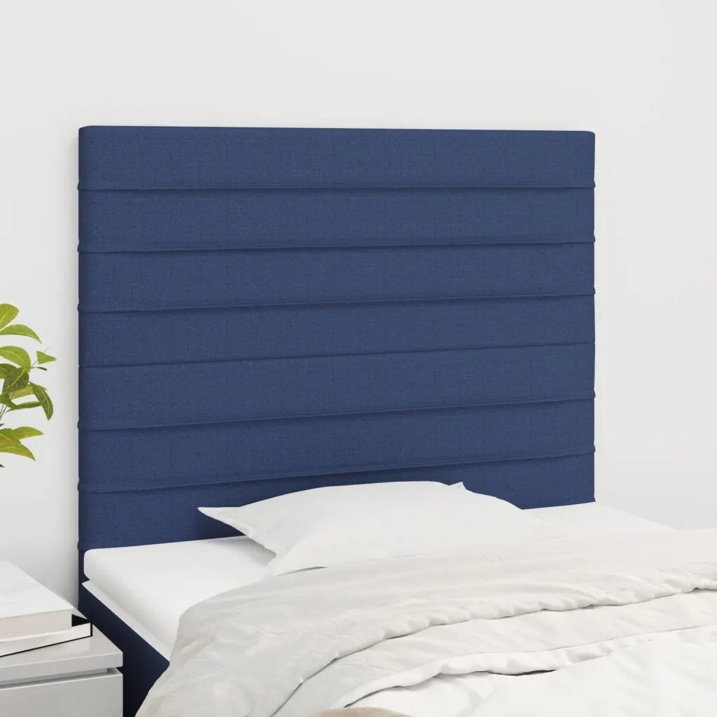 Testiera | Testata Blu 100x5x118/128 cm Tessuto