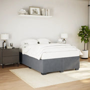 Giroletto senza Materasso Grigio Scuro 140x190 cm Velluto 3284632