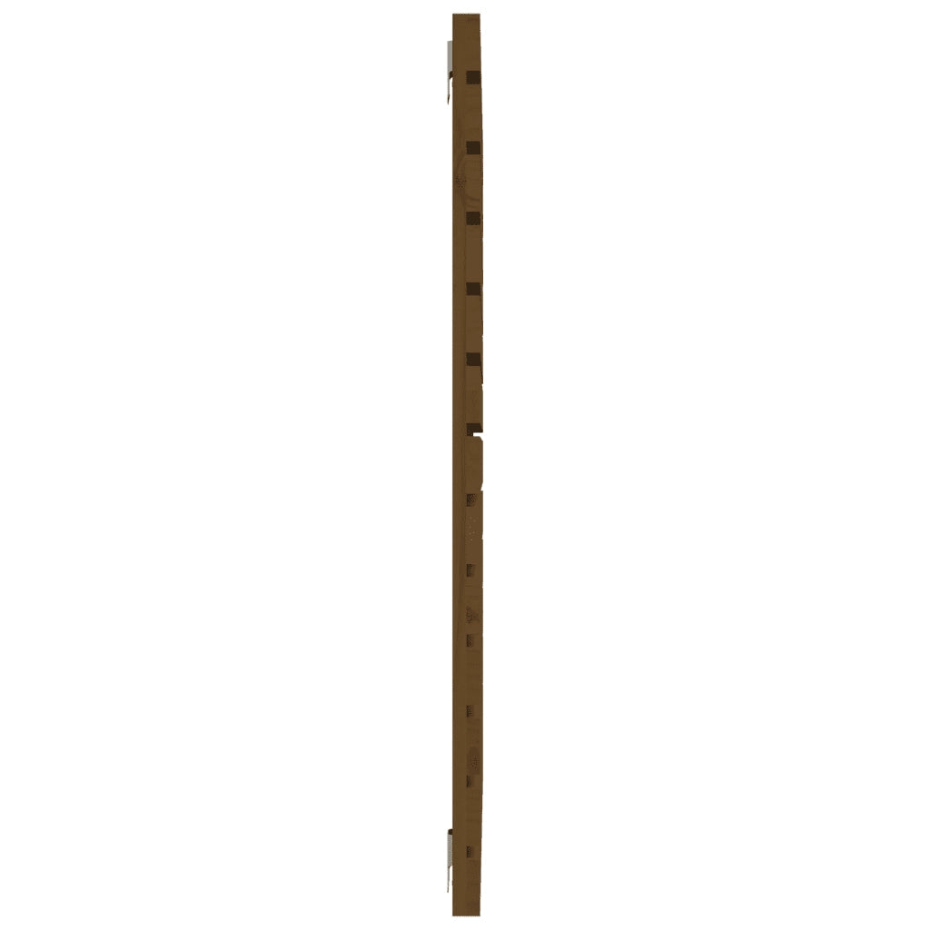Testiera da Parete-Testiera a Muro-Testata Decorativa ambra 126x3x91,5cm in Legno Massello di Pino