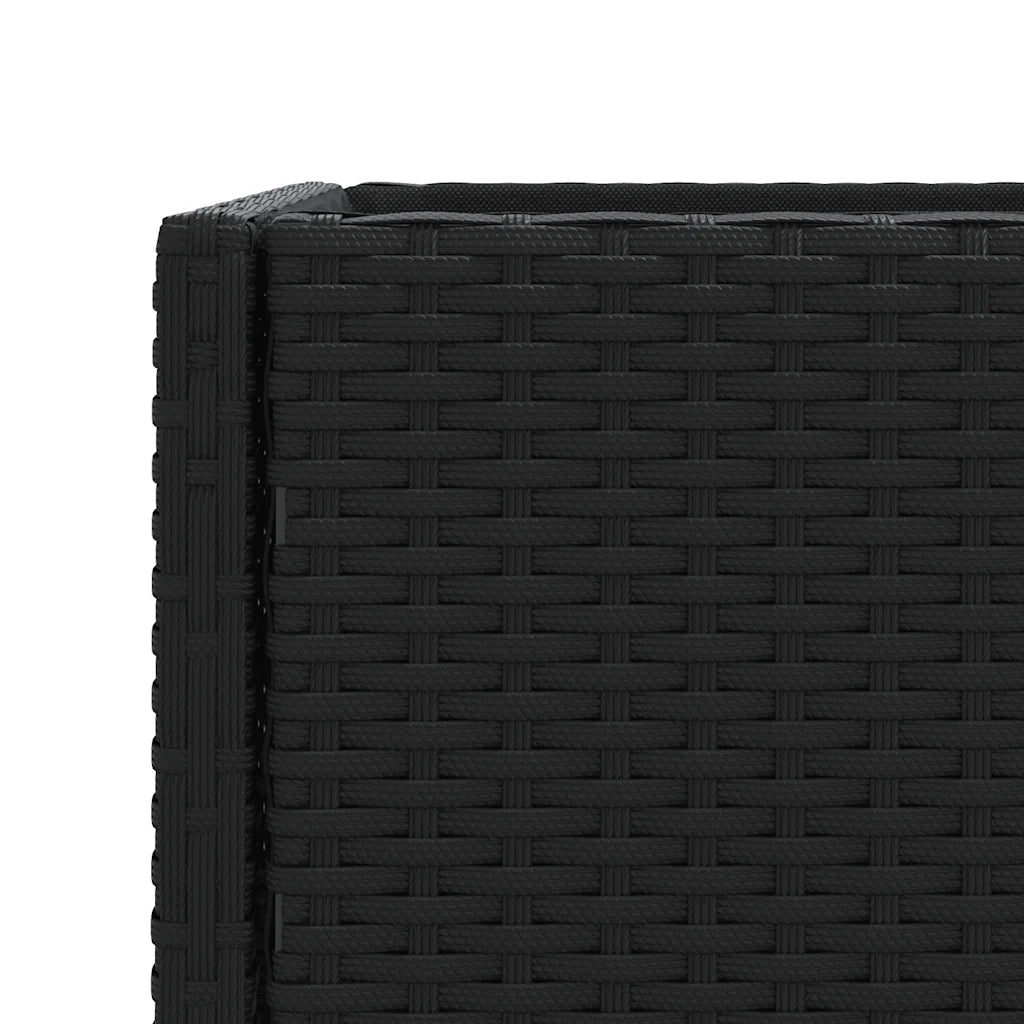 Fioriere da Giardino con Ripiani 2pz Nere 90x40x75cm Polyrattan 3210507