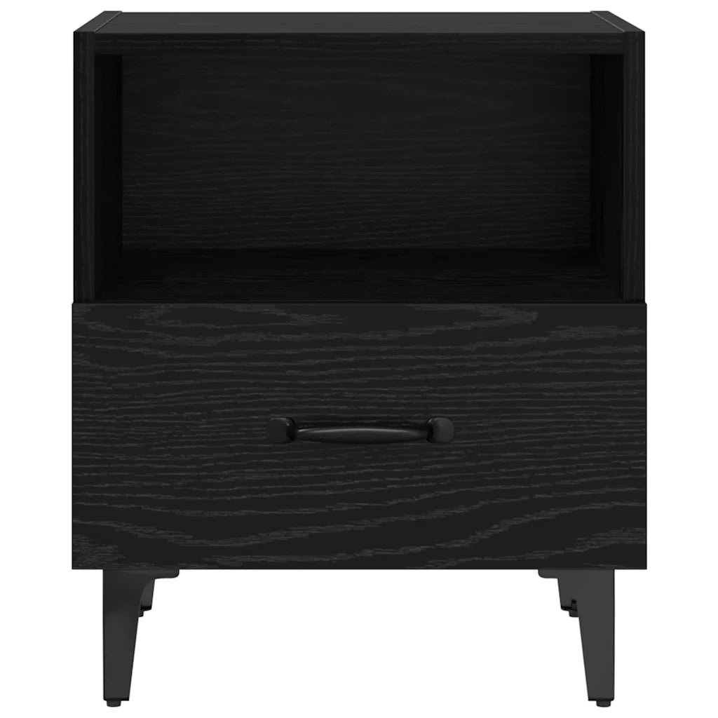 Set di 2 Comodini | Armadio da Notte | Mobiletto da notte Rovere nero 40 x 35 x 47,5 cm
