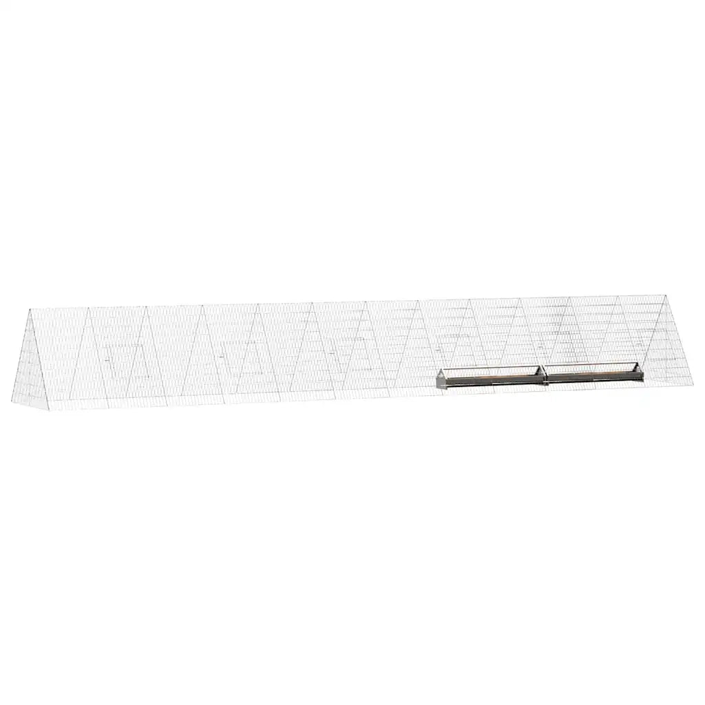Gabbia per polli Argento 650 x 100 x 85 cm Acciaio zincato