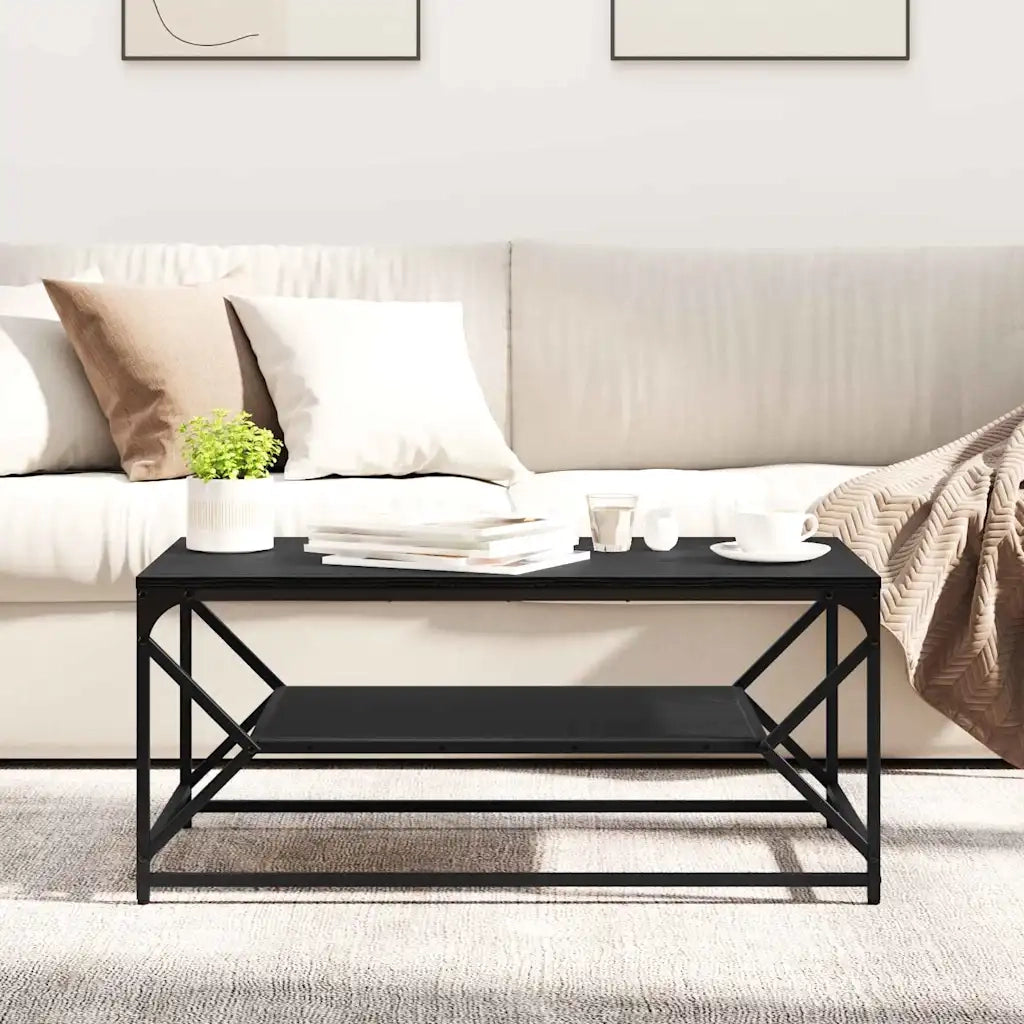 Tavolino da salotto Rovere Nero 90 x 50 x 40 cm 868231