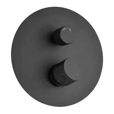 Set doccia incasso nero opaco zigrinato con soffione 30 e kit doccia Gemini