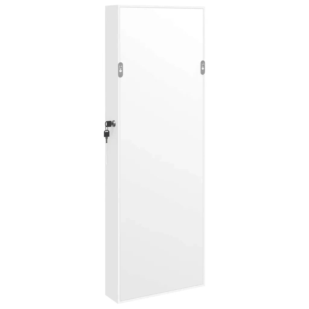 Armadio Portagioie a Specchio con Luci LED a Parete Bianco 353250
