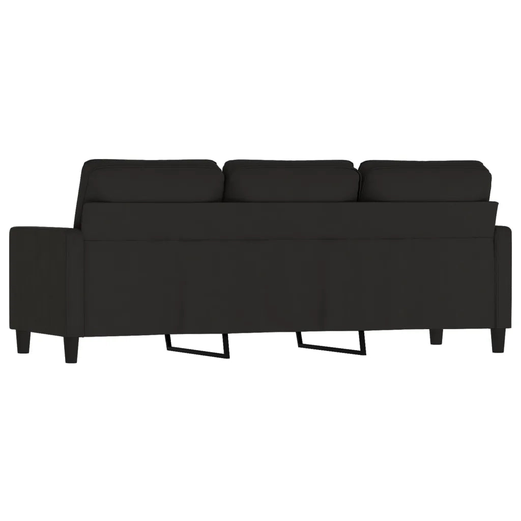 Divano a 3 Posti-Sofa 3 Posti Nero 180 cm in Velluto 144941