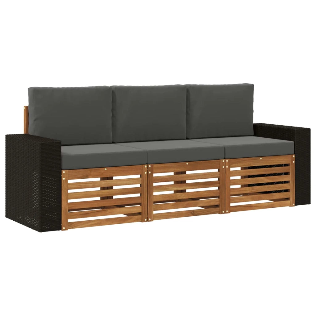 Set divani 3 pz Legno di Acacia Massello 3383973