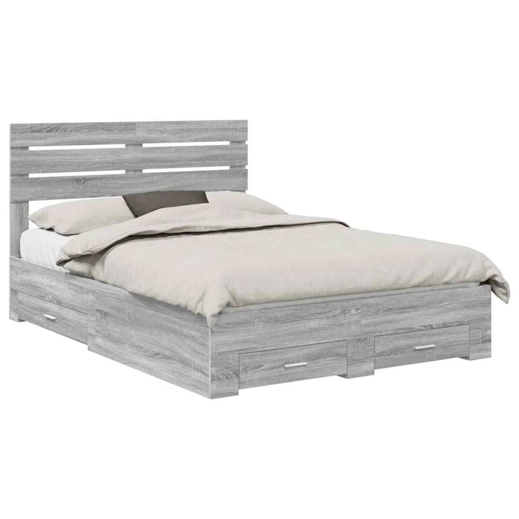 Struttura del letto con testiera Grigio Sonoma 160 x 200 cm 3411627