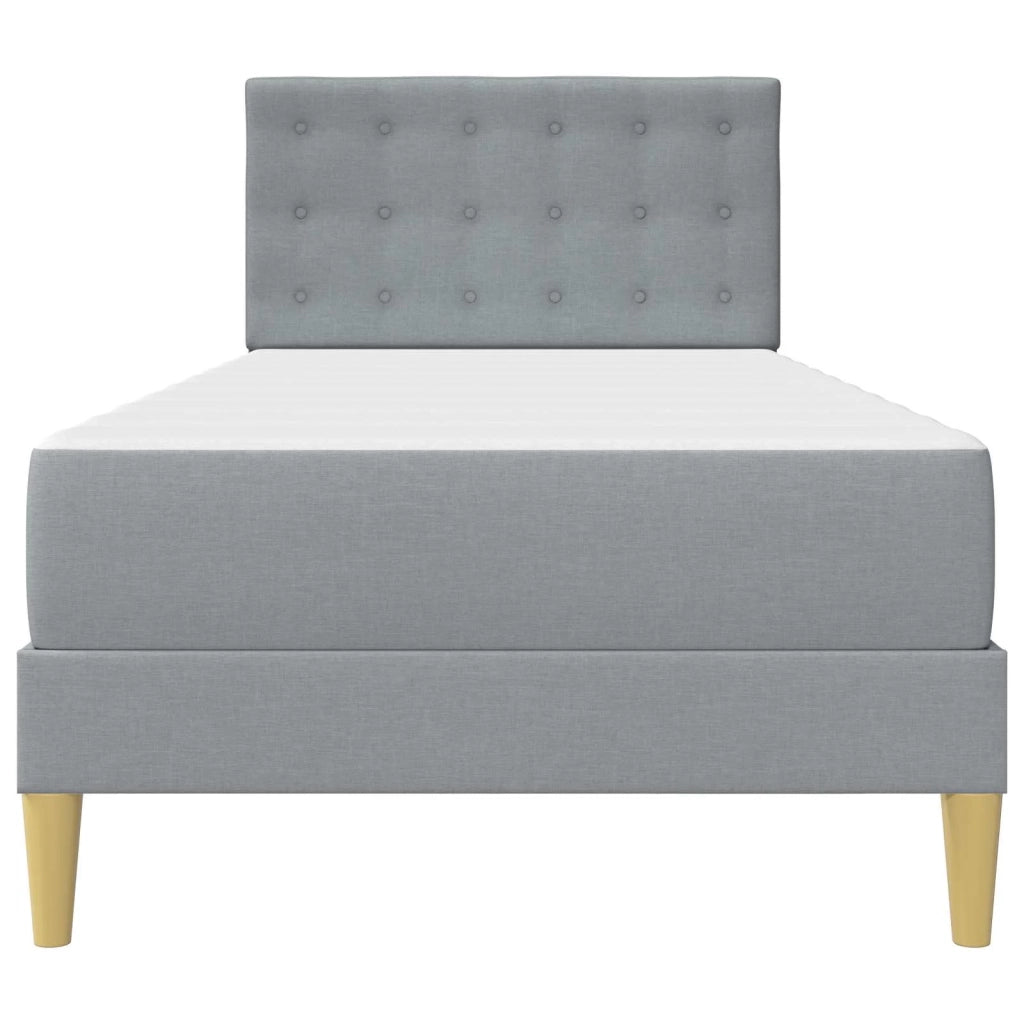 Struttura letto con materasso-Giroletto Grigio chiaro 90 x 190 cm Tessuto